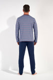 Atlantic Long Sleepwear | Blue Stripes 403113-R0BI