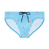 Viareggio Swim Mini Briefs | Blue/White Stripes 403157-R0BW