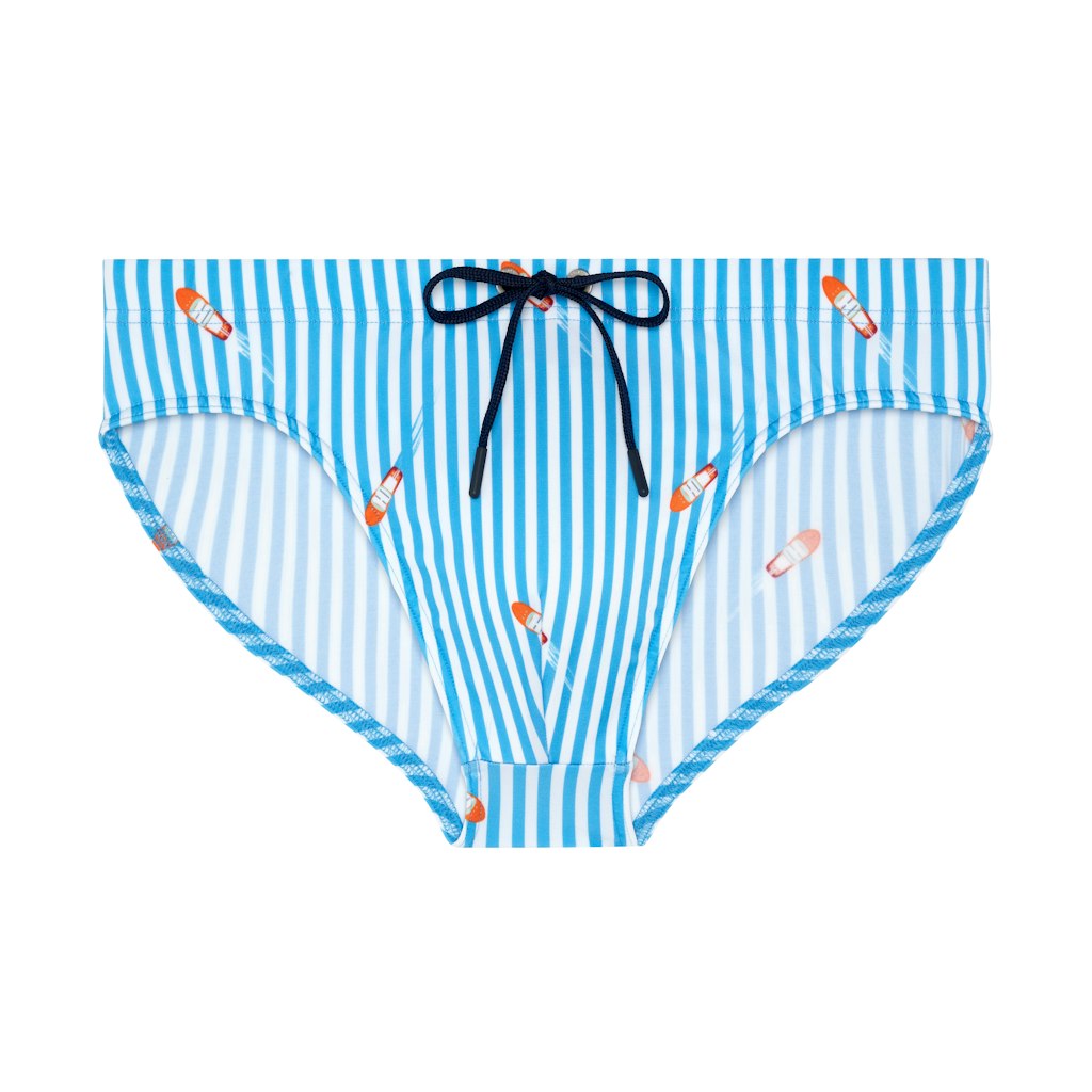 Viareggio Swim Mini Briefs | Blue/White Stripes 403157-R0BW