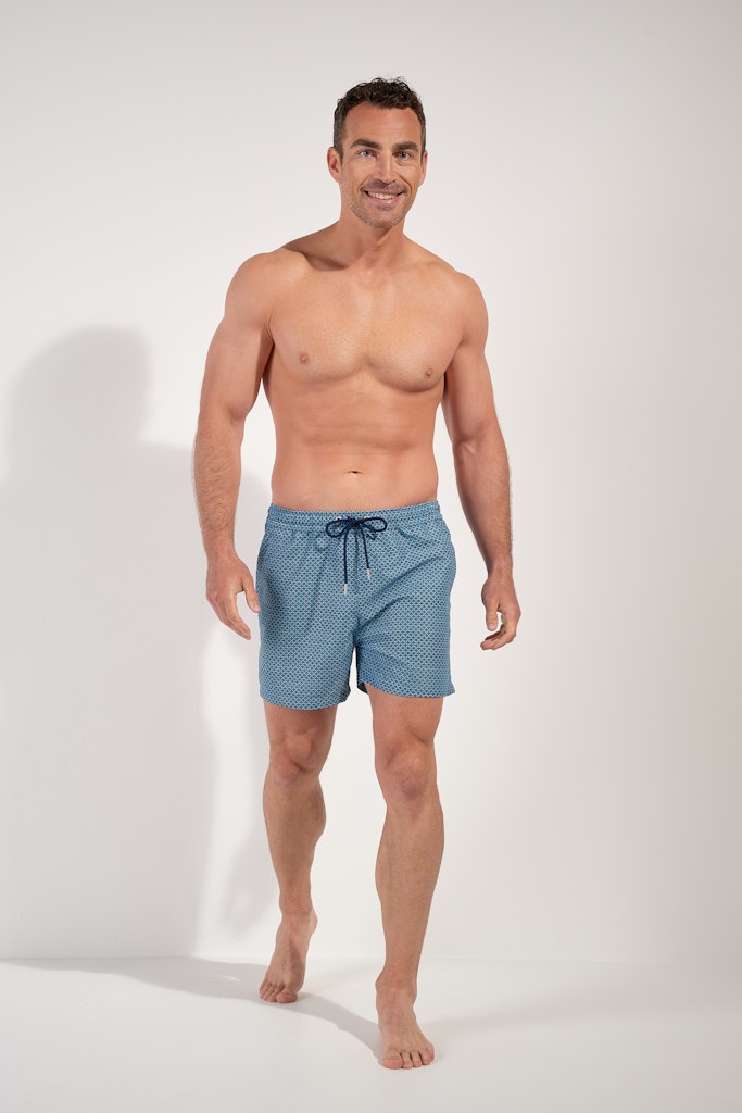 Cappuccino Beach Boxer | Blue Print 403171-I0BI