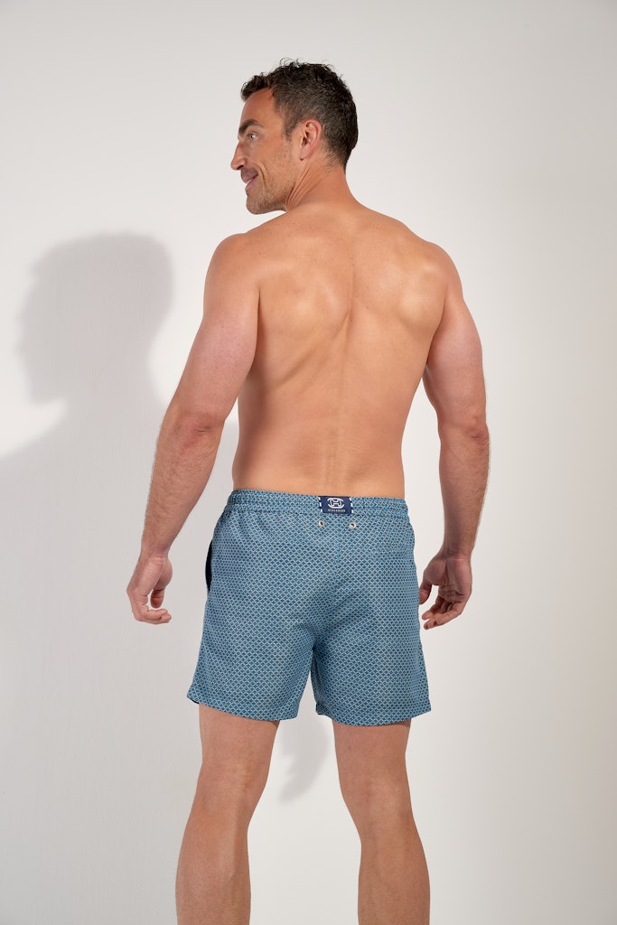 Cappuccino Beach Boxer | Blue Print 403171-I0BI