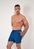 Trinacria Beach Boxer | Navy Print 403174-I0RA