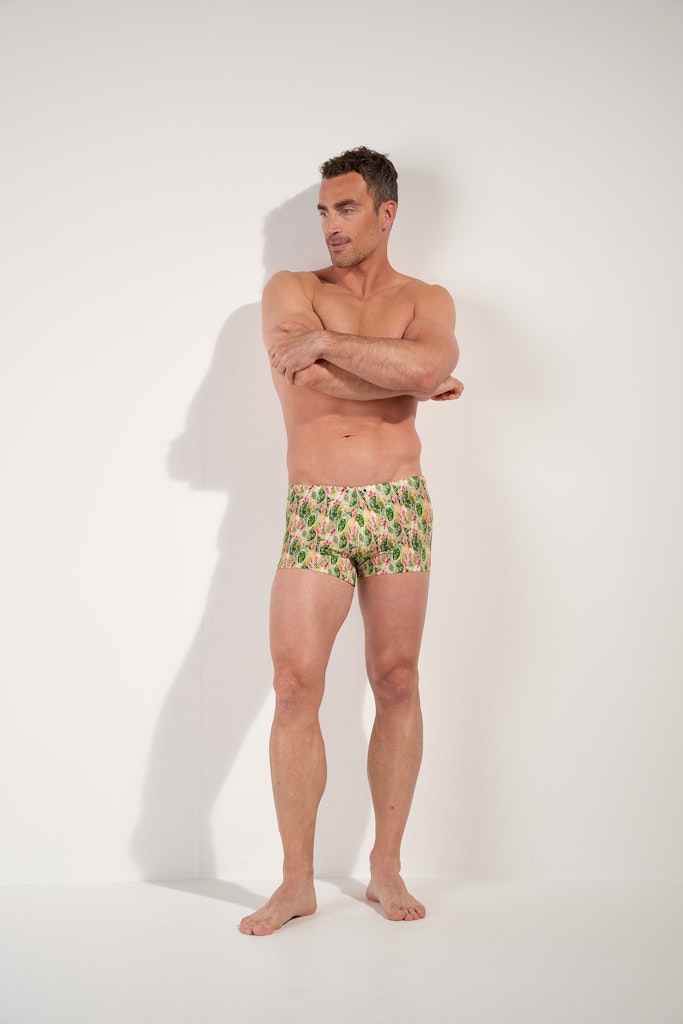 Taormina Swim Shorts | Green Print 403178-P126
