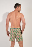 Taormina Beach Boxer | Green Print 403179-P126