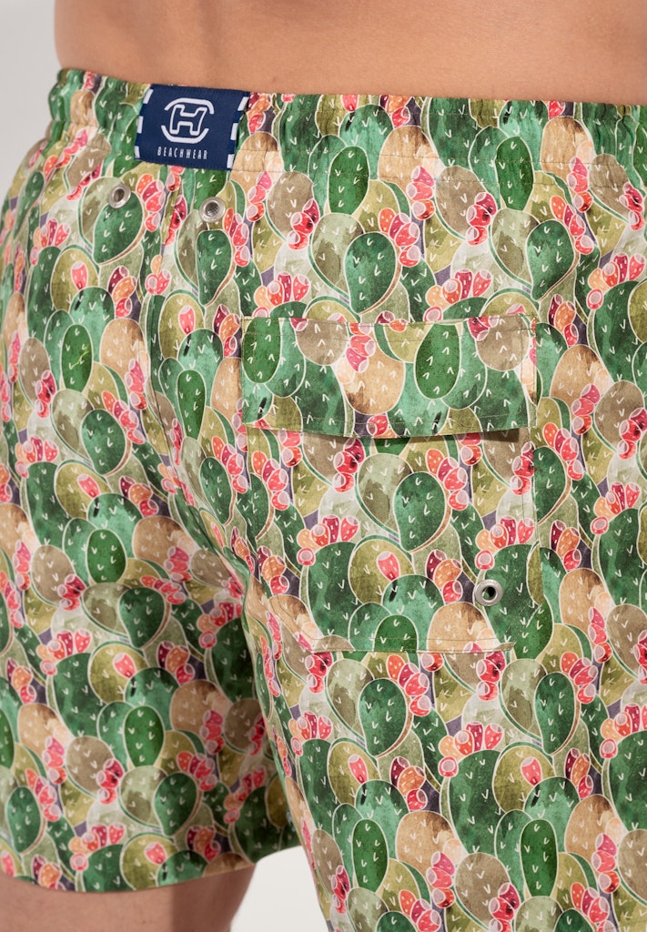 Taormina Beach Boxer | Green Print 403179-P126