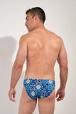 Maiolica Swim Micro Briefs | Blue Print 403183-P0BI
