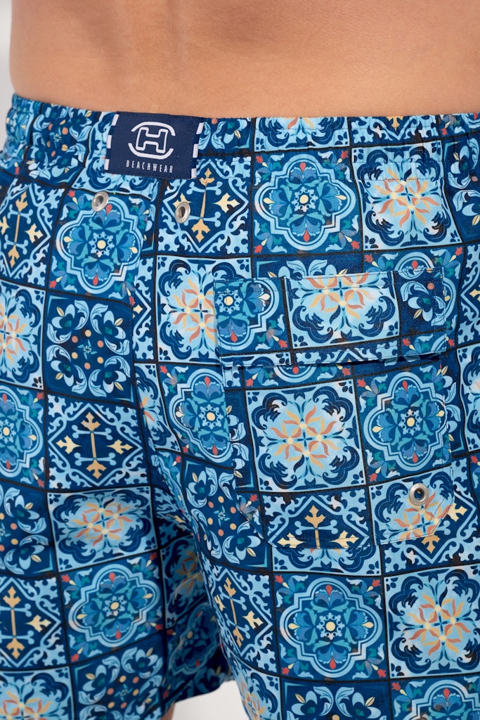 Maiolica Beach Boxer | Blue Print 403185-P0BI