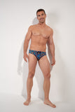 Trapani Swim Mini Briefs | Navy Print 403186-P0RA