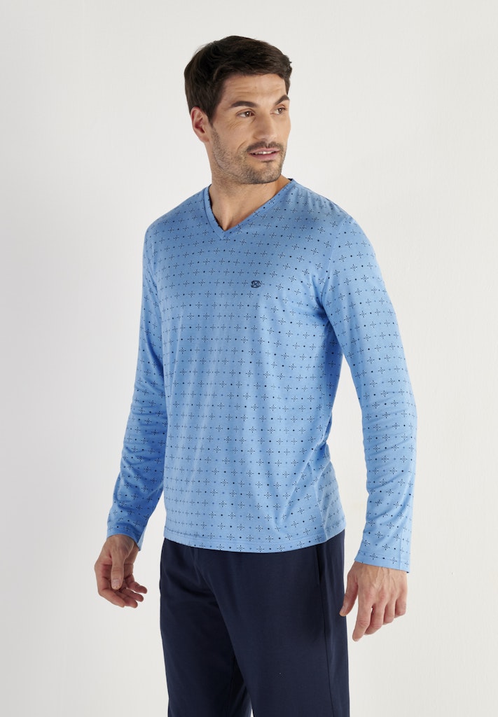 Alan Long Sleepwear | Blue Print 403207-I0BI