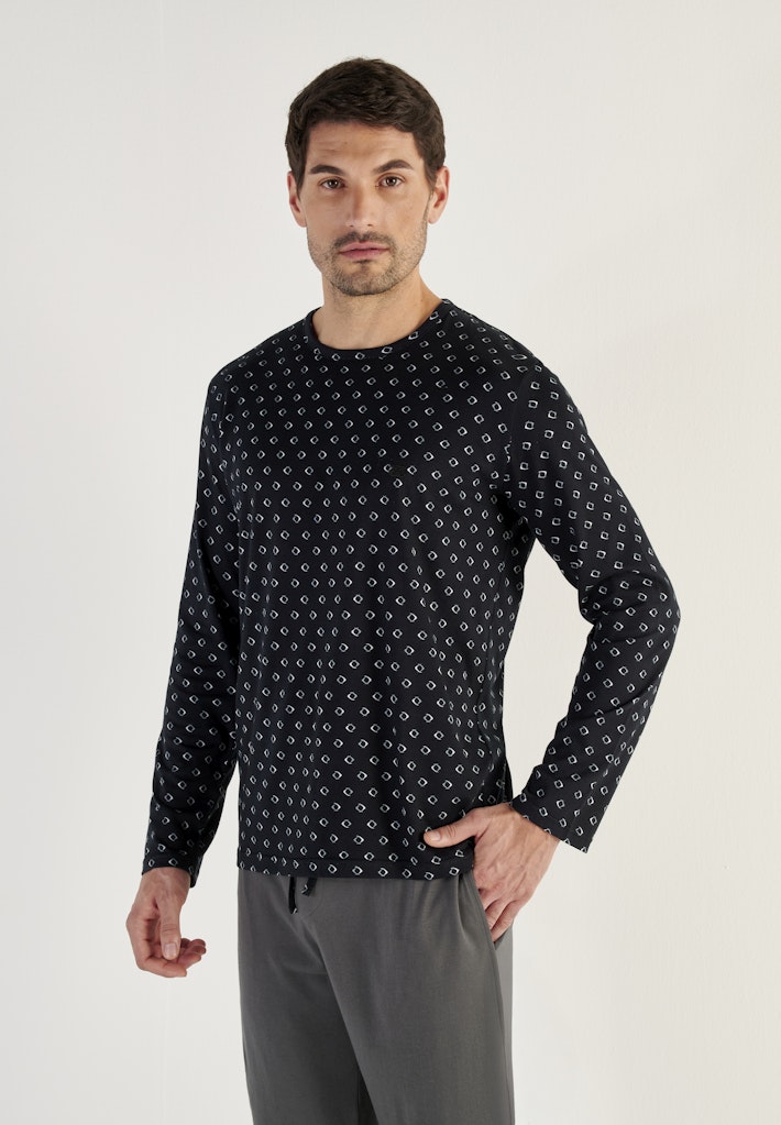 Duane Long Sleepwear | Black Print 403211-I004