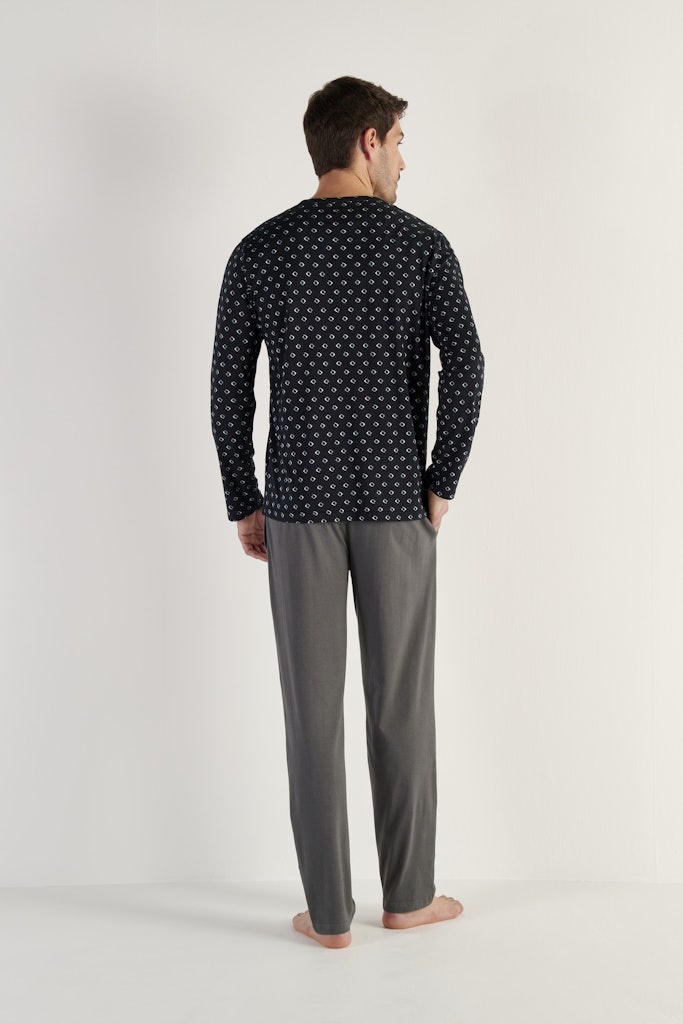 Duane Long Sleepwear | Black Print 403211-I004