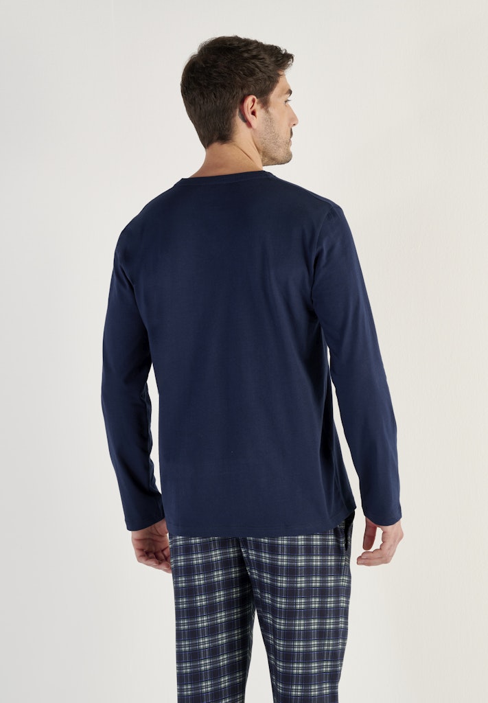 Sid Long Sleepwear | Navy Check 403217-C0RA