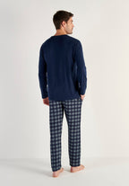 Sid Long Sleepwear | Navy Check 403217-C0RA