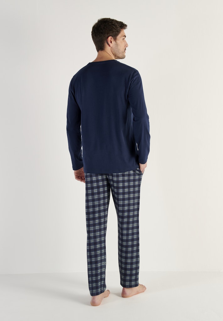 Sid Long Sleepwear | Navy Check 403217-C0RA