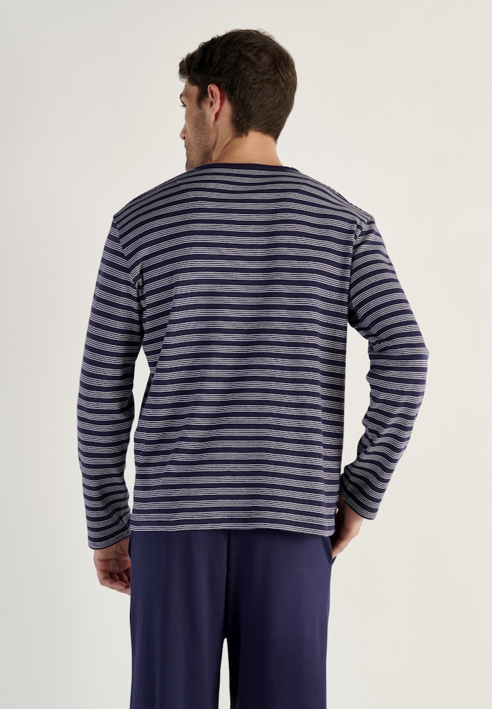 Freedom Long Sleepwear | Black/White Stripes 403218-R04W