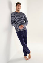 Freedom Long Sleepwear | Black/White Stripes 403218-R04W