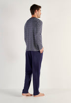Freedom Long Sleepwear | Black/White Stripes 403218-R04W