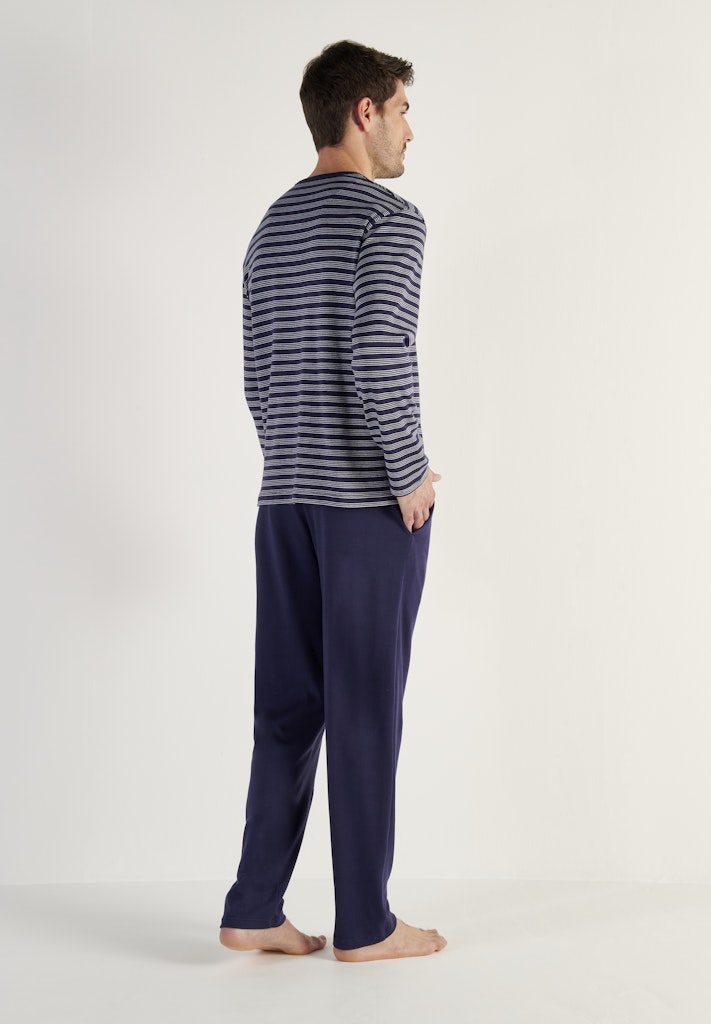 Freedom Long Sleepwear | Black/White Stripes 403218-R04W