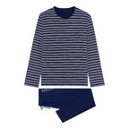 Freedom Long Sleepwear | Black/White Stripes 403218-R04W