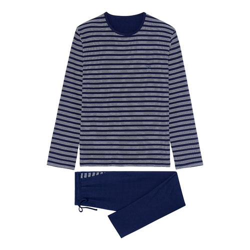 Freedom Long Sleepwear | Black/White Stripes 403218-R04W