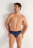 Bohemian Mini Briefs | Navy Print 403236-P0RA