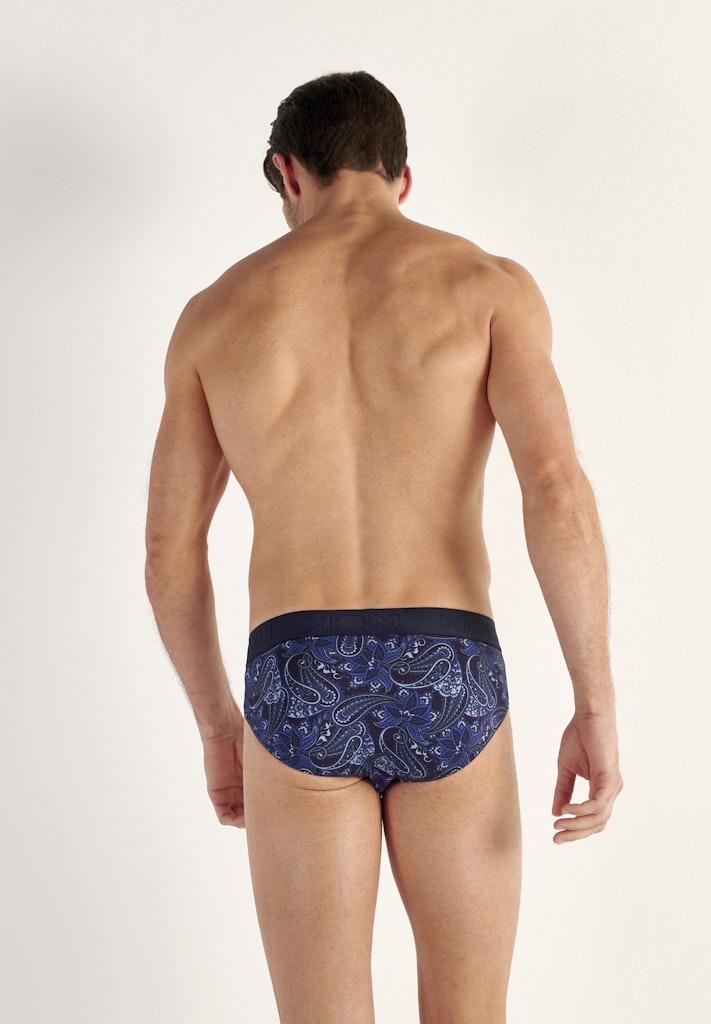 Bohemian Mini Briefs | Navy Print 403236-P0RA