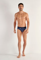 Bohemian Mini Briefs | Navy Print 403236-P0RA