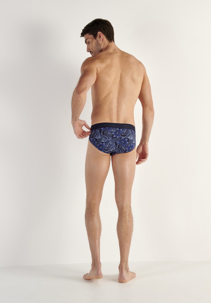 Bohemian Mini Briefs | Navy Print 403236-P0RA