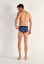 Bohemian Mini Briefs | Navy Print 403236-P0RA