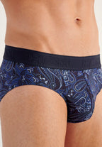Bohemian Mini Briefs | Navy Print 403236-P0RA