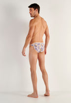 Funky Styles Tanga Briefs | White Print 403246-P003