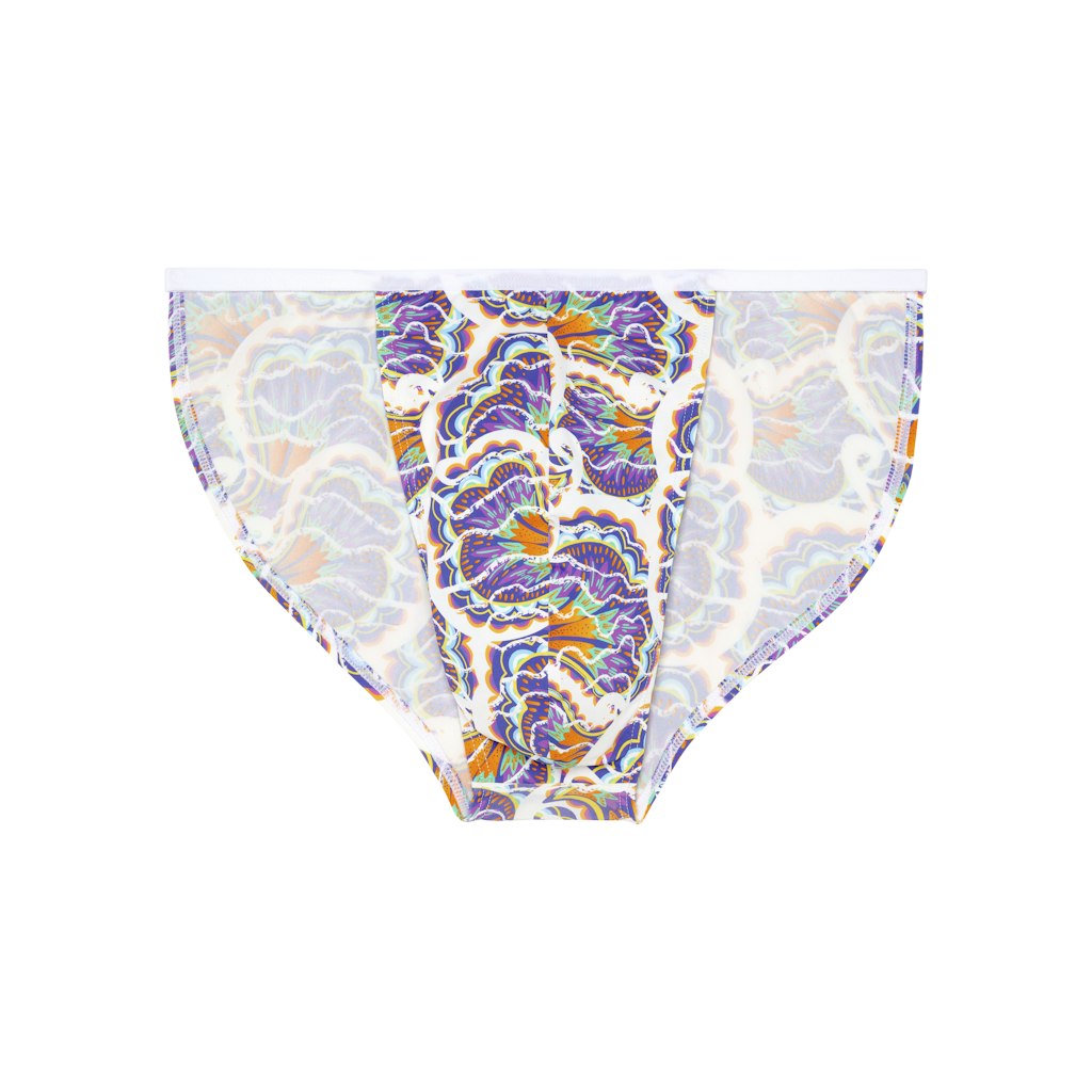 Funky Styles Tanga Briefs | White Print 403246-P003