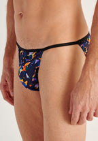 Funky Styles Tanga Briefs | Black Prin 403246-P004