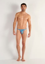 Funky Styles Tanga Briefs | Blue Print 403246-P0BI