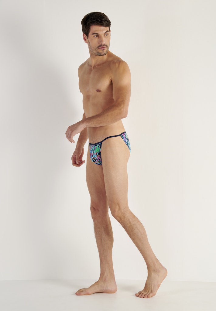 Funky Styles Tanga Briefs | Navy Blue Print 403246-P0NB