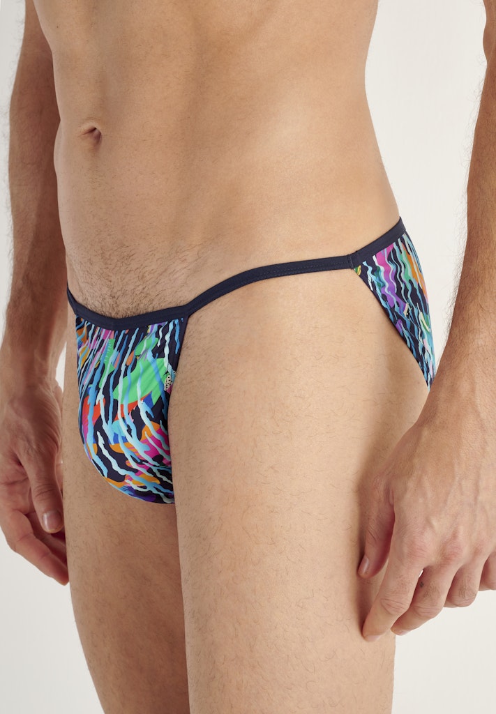 Funky Styles Tanga Briefs | Navy Blue Print 403246-P0NB