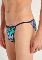 Funky Styles Tanga Briefs | Navy Blue Print 403246-P0NB