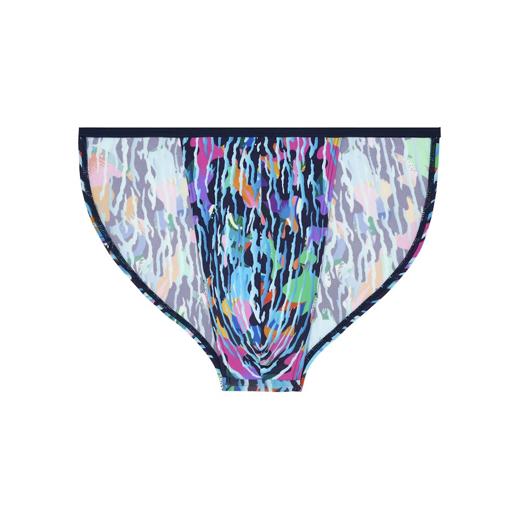 Funky Styles Tanga Briefs | Navy Blue Print 403246-P0NB