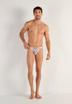 Funky Styles Comfort Micro Briefs | White Print 403247-P003