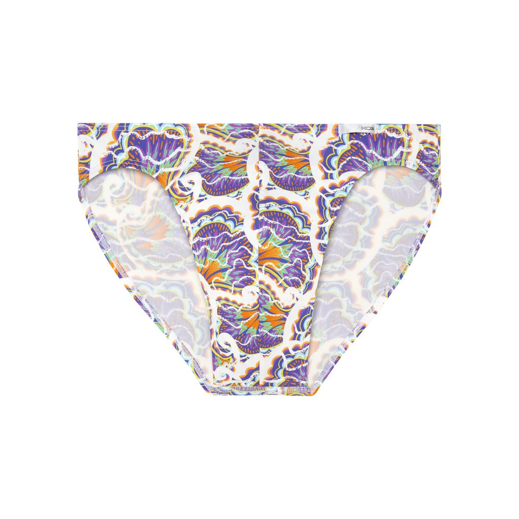 Funky Styles Comfort Micro Briefs | White Print 403247-P003