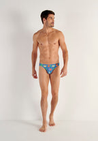 Funky Styles Comfort Micro Briefs | Blue Print 403247-P0BI