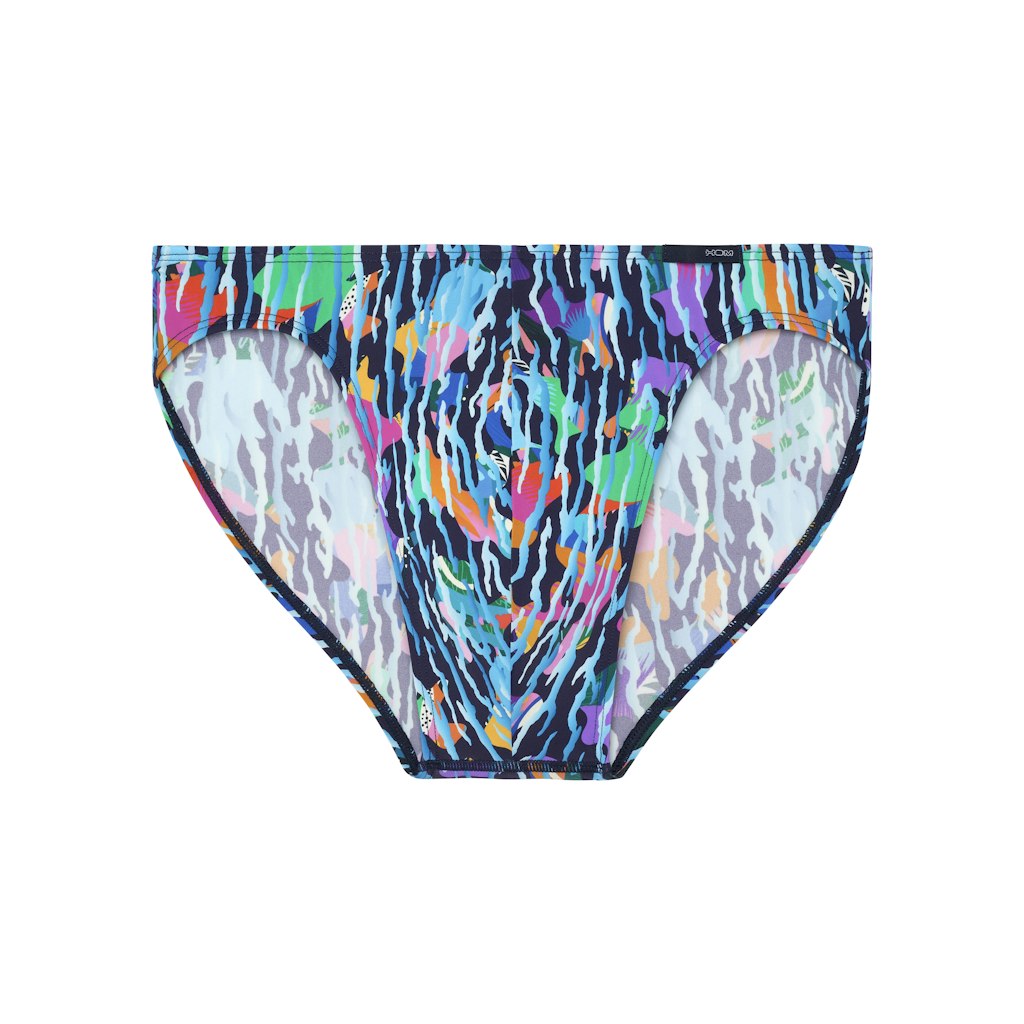 Funky Styles Comfort Micro Briefs | Navy Blue Print 403247-P0NB