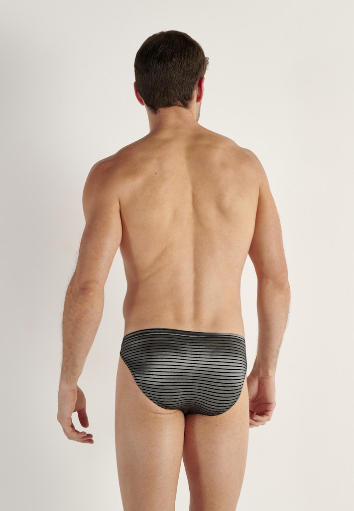 Monsieur Comfort Micro Briefs | Black/White Stripes 403250-R04W