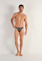 Monsieur Comfort Micro Briefs | Black/White Stripes 403250-R04W