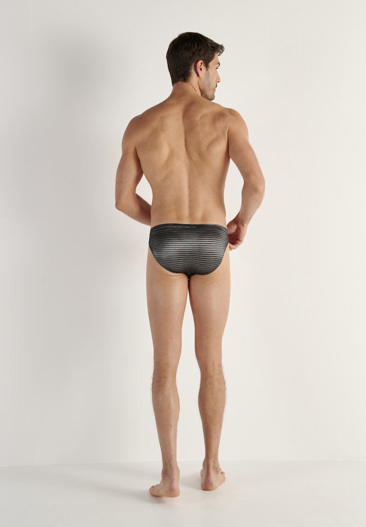 Monsieur Comfort Micro Briefs | Black/White Stripes 403250-R04W