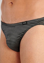 Monsieur Comfort Micro Briefs | Black/White Stripes 403250-R04W
