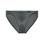 Monsieur Comfort Micro Briefs | Black/White Stripes 403250-R04W