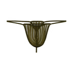 Dark green g-string on a white background