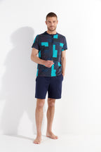 Alton Short Pajama Set | Navy Print 402736-I0ra