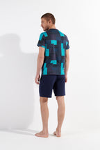 Alton Short Pajama Set | Navy Print 402736-I0ra